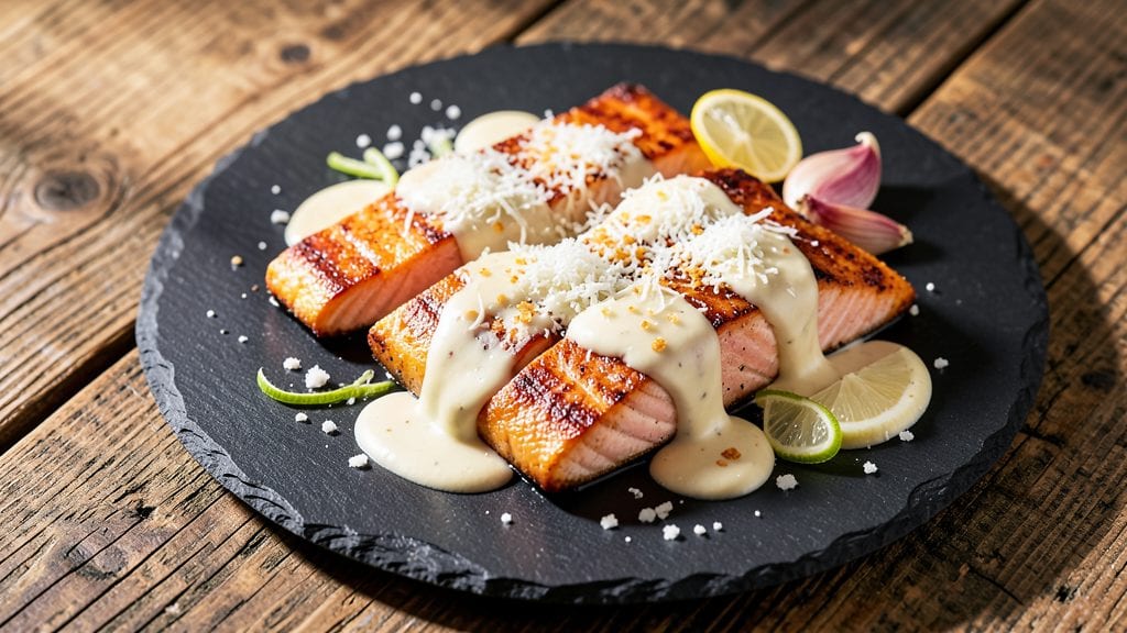 Salmon With Alfredo Sauce Recipe: Buttery Creamy Coating for Flaky Fish